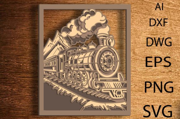 Download Train Multilayer SVG/ Train Cut File/ 3D - Premium Resources