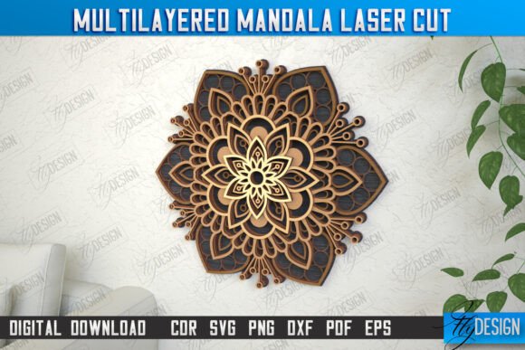 Download Multilayered Mandala | Wall Art | CNC - Multilayer Collection