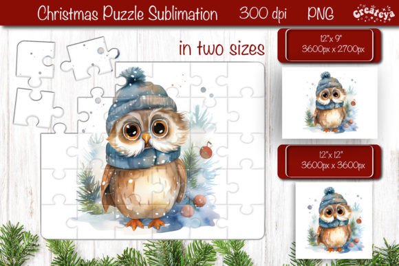 Download Christmas Puzzle PNG Owl Kids Puzzle - Christmas Collection