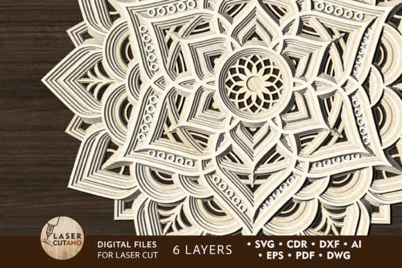 Download Multilayer Cut File MANDALA - Multilayer Collection