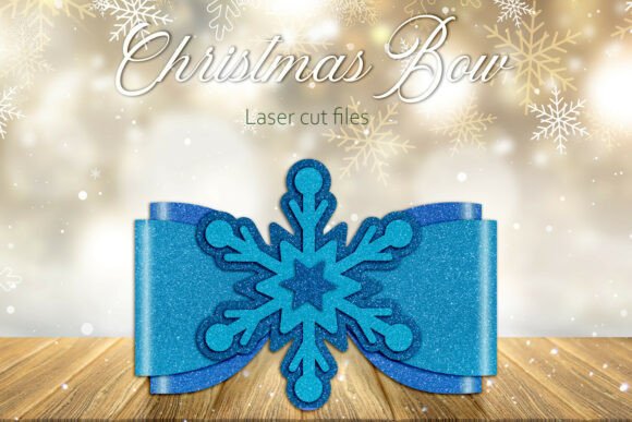 Download Christmas Snowflake Bow Laser Template - Christmas Collection
