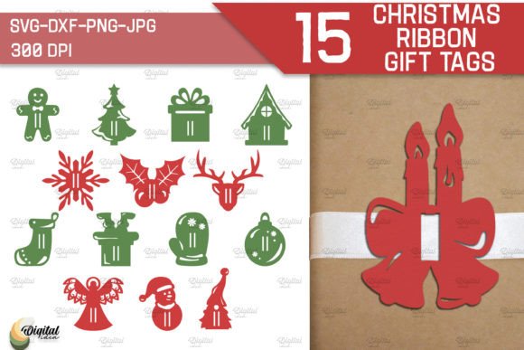 Download Christmas Ribbon Gifts Tags Bundle - Christmas Collection