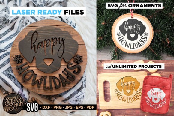 Download Happy Howlidays | Christmas SVG Sign - Christmas Collection