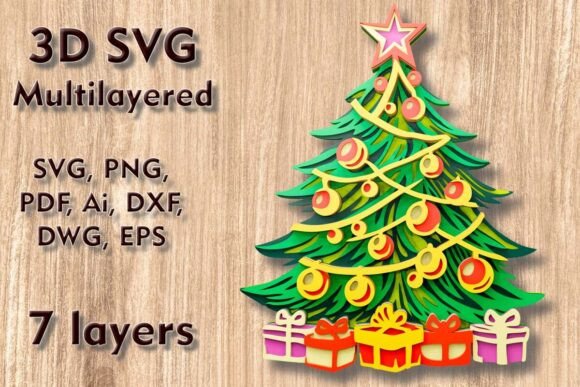 Download Christmas Tree 3d SVG Laser Cut Files - Christmas Collection