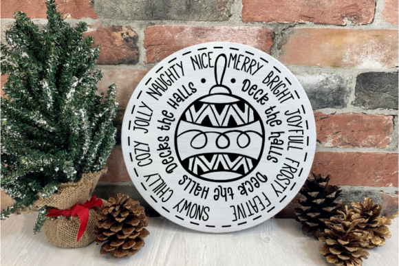 Download Christmas Round Wood Sign Svg, Cut File - Christmas Collection