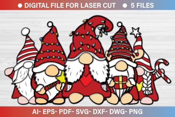 Download Christmas Gnome Paper Cut 3d SVG Bundle - Christmas Collection