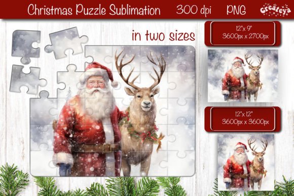 Download Christmas Puzzle PNG Kids Puzzle Santa - Christmas Collection