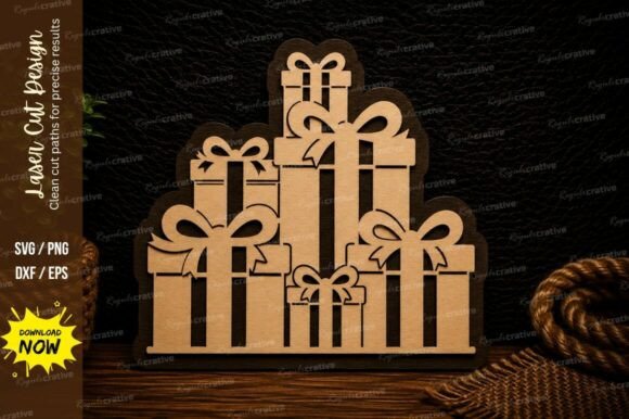 Download Stacked Christmas Gifts Ornament Holiday - Christmas Collection