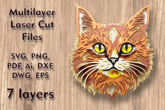 Download Cat 3D Multilayer Laser Cut Files - Multilayer Collection
