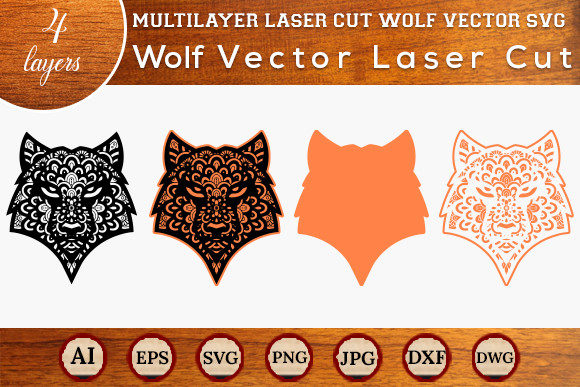Download Multilayer Laser Cut Wolf SVG - Multilayer Collection