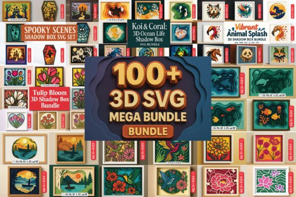 Download Multilayer 3D Shadow Box SVG Mega Bundle - Multilayer Collection
