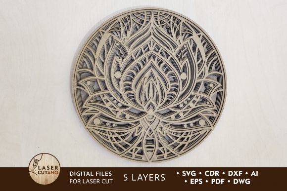 Download Multilayer Cut Files - Lotus Mandala - Premium Resources